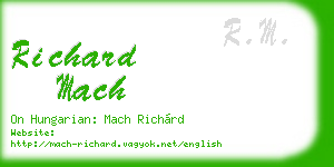 richard mach business card