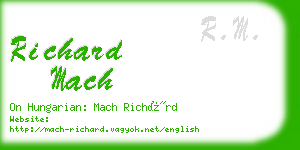 richard mach business card